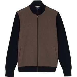 Baileys - 522093 - Vest - Dark Taupe - Lange Mouw - Regular Fit - Effen