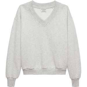 Catwalk Junkie - Sweater With Vneck - Lichtgrijs - Dames - Hoodie