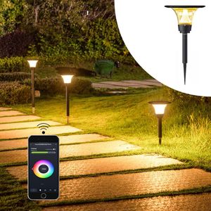Lueas® - Solar Tuinlamp App Bestuurbaar - Buitenverlichting op Zonne-energie - Smart Tuinverlichting - Pad Verlichting - Oprit Verlichting