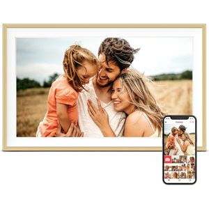 Digitale fotolijst 15,6 inch met WiFi en 32GB opslag - FHD touchscreen voor het delen van foto's en video's