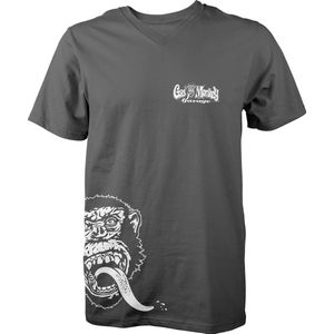 Gas Monkey Garage T-Shirt Large Side Monkey Dark Grey-S