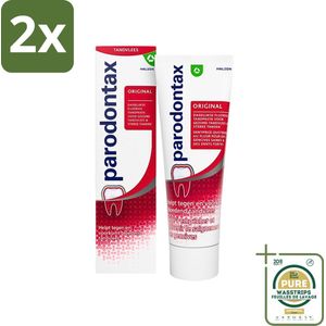 Parodontax - Tandpasta - Original - Versterkt Tandvlees & Verwijdert Tandplak - 75 ml - Voordeelverpakking - 2 stuks - Tandpasta - Tandvlees