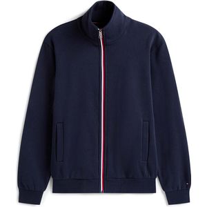 Tommy Hilfiger - Full Zip Pullover - Blauw - Katoenmix - Heren