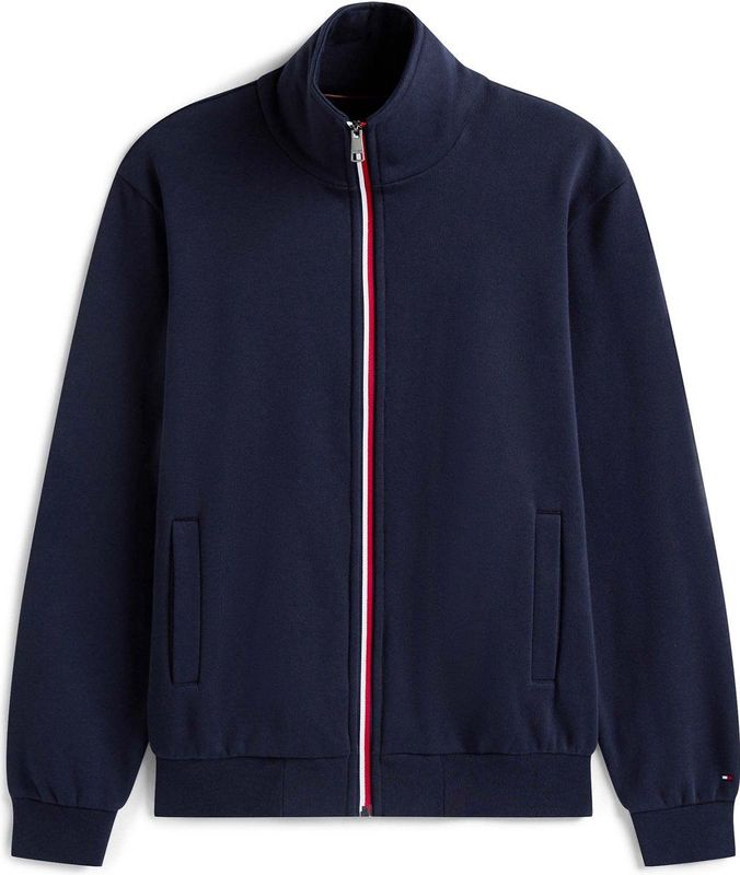 Tommy Hilfiger - Full Zip Pullover - Blauw - Katoenmix - Heren