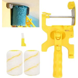 Verf Roller Kit Handmatige Schilderen Roller Edger Brush Trimmen Roller Kleur Scheiding Tool Met 2 Rollers Voor Home Room Muur Plafond Renoveren
