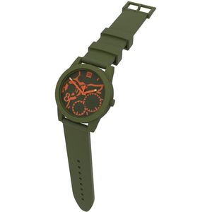 TOO LATE - silicone horloge - JOY Watch - Ø 39 mm - ARMY GREEN Orange