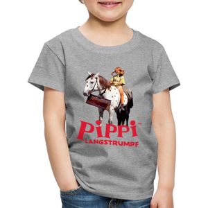 Pippi Langkous Pippi Rijdt Op Kleine Witte Premium T Shirt Kinderen
