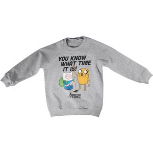 It'S Adventure Time Kids Kinder Sweatshirt Heathergrey-4 Jahre