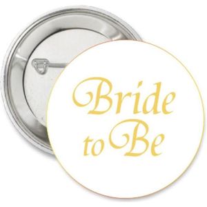 Button Bride to Be goud - vrijgezellenfeest - bride to be - button - trouwen - bruiloft