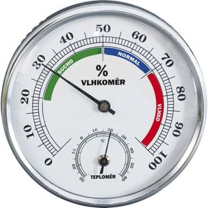 Thermo Hygrometer 8,5 cm - Thermometer voor Binnen en Buiten - Weerstation
