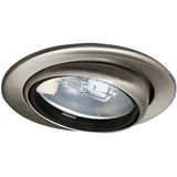 Paulmann meubel lamp - Onderbouwverlichting - rond - zwenkbaar - 69mm - geborsteld staal - glas -