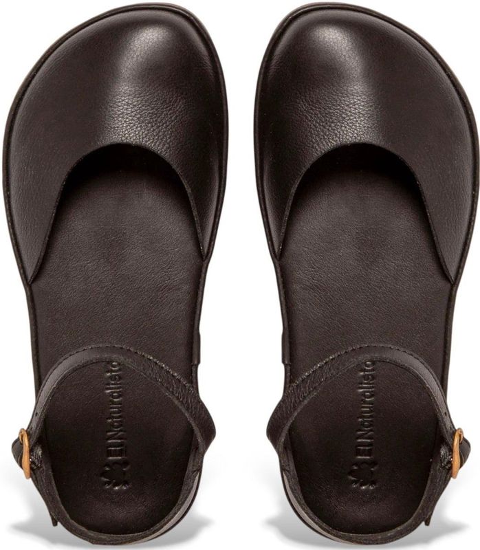 El Naturalista - 256831101005_001 - Leren Sandalen - Zwart - Plat - Gesp - Casual