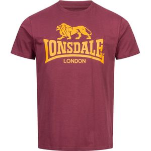 Lonsdale Classic T-shirt Oud Logo Bordeauxrood - Maat: 3XL