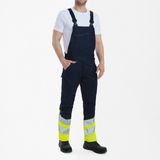 Engel Safety Amerikaanse overall met 2-weg stretch 3546-314 - Blue Ink / Hi-vis Yellow - 42