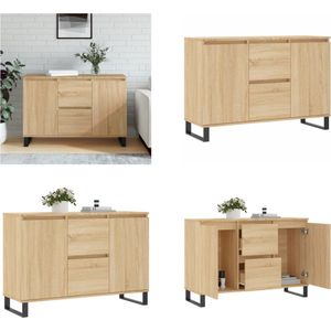 vidaXL Dressoir 104x35x70 cm bewerkt hout sonoma eikenkleurig - Dressoir - Dressoirs - Opbergkast - Buffet