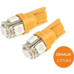 T10 5-LED 10-32 VOLT Oranje Auto-Vrachtwagen-Interieur-Binnenverlichting