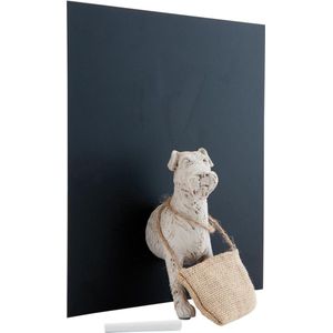 Krijtbord - staand met hond - 26x20x32 cm