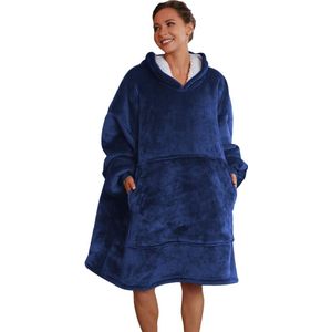 JAXY Hoodie Deken - Snuggie - Snuggle Hoodie - Fleece Deken Met Mouwen - Hoodie Blanket - Blauw