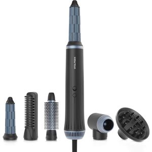 6-in-1 Luchtstyler - Innovatieve Haarstyling met 6 Opzetstukken, 1500 W, Zwart