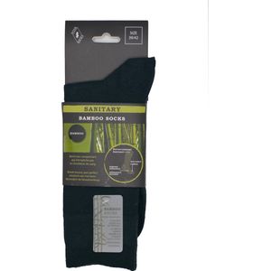 Bamboe sokken voor heren - LOSSE ELASTIEK - 6 PAAR - Antracite - mannen maat 43/46 - Hoge kwaliteit