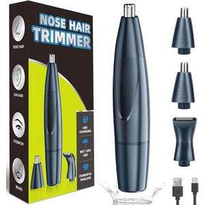 3-in-1 Neus- en Oorhaartrimmer - Oplaadbaar met USB - Professionele Pijnloze Trimmer voor Gezicht en Wenkbrauwen