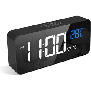 Digitale Alarmklok met LED-display, 10 Wektunes, Snoozefunctie en Dimbare Verlichting