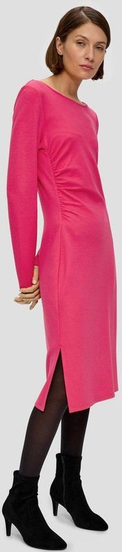 s.Oliver - BLACK LABEL - Jurk - Pink - Gevoerde Zoom, Rug Rits, Zijdelingse Inkepingen, Jersey