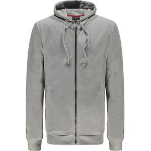 Re-Born - Sport vest - Hoodie - Trui met rits - Trui met zakken - Capuchon - Heren - Grijs - Maat M