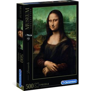 Clementoni - Museum Puzzel Collectie - Leonardo Da Vinci, Mona Lisa - 500 stukjes, puzzel volwassenen