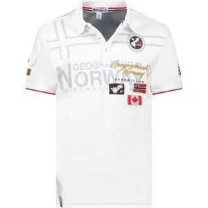 Geographical Norway Heren Polo Katoen Karadock Wit - M
