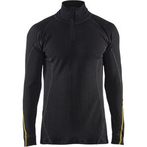 Blaklader FR Onderhemd zip-neck 78% merino 4796-1075 - Zwart - XXXL