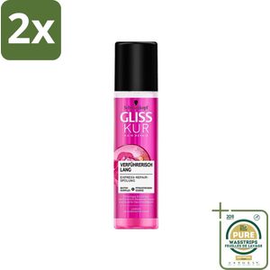Gliss-Kur - Hair Repair - Long & Sublime - Express Repair Conditioner - 200 ml - Voordeelverpakking - 2 stuks - Haarverzorging - Haarherstel