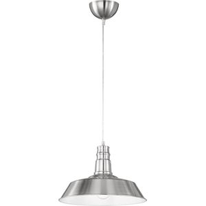 LED Hanglamp - Hangverlichting - Trion Wulo - E27 Fitting - Rond - Mat Nikkel - Aluminium