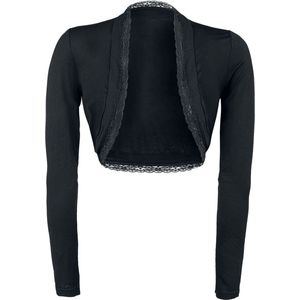 Gothicana Zwarte bolero met kant Vrouwen - S