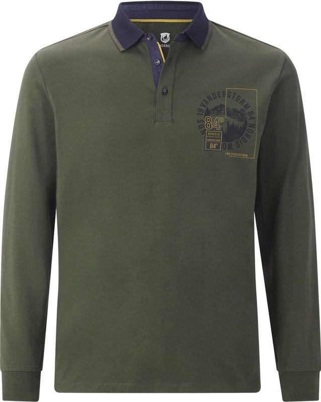 Jan Vanderstorm - OLSLAND - Poloshirt - Olijf - Lange Mouwen