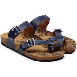 GOBY - Blue - Slippers - Sandalen -Hoge kwaliteit - Handmade - Maat 36