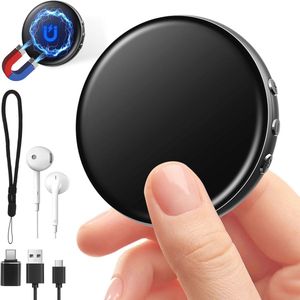 Mini Voicerecorder 64 GB met Spraakherkenning en Ruisonderdrukking - Perfect voor Vergaderingen, Interviews en Conferenties