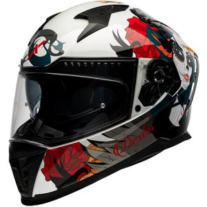 Motor Integraal Integraalhelm EROS CALAVERA Wit Glanzend S van MOTOBLOUZ