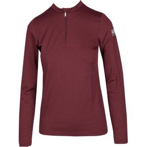Mondoni Active Trainingsshirt Longsleeve - Maat: L - Bordeaux - Polyester / Spandex