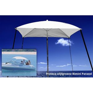 Bimini Parasol Boot telescopisch DeLuxe  GRIJS