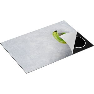 Chefcare Inductie Beschermer Twee Courgettes op Grijze Marmer - Groente - 78x52 cm - Afdekplaat Inductie - Kookplaat Beschermer - Inductie Mat