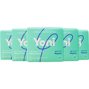 Yoni Inlegkruisjes - Regular - Biologisch Katoen - 120 stuks - 5x24