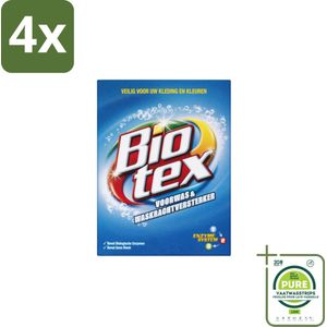 Biotex – Waspoeder - Voorwas & Vlekverwijderaar – Actieve biologische enzymen – 720 g - Voordeelverpakking - 4 stuks - Waspoeder voorwas - Vlekverwijderaar
