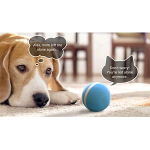 Cheerble Wicked ball W1| Blauw| Zelf Rollende Bal voor honden | 3 Automatische Speelmodi | Interactief en Intelligentie hondenspeelgoed | Hondenspeeltje| USB oplaadbaar