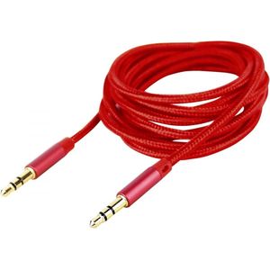 Fontastic 423000 Audiokabel - 3.5mm Jack - Stereo - 1.5 meter - Vergulde Plug- Rood