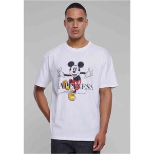 Mister Tee Upscale Mickey Mouse - Disney 100 Mickey Happiness Oversize Heren T-shirt - M - Wit