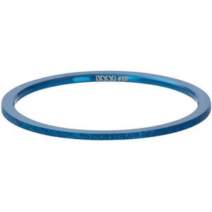 iXXXi JEWELRY - Vulring - Sandblasted Ring - Blauw - 1mm - Maat 17