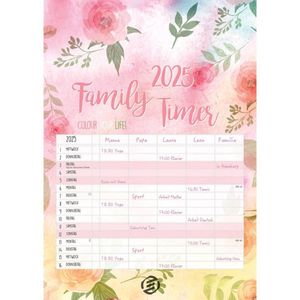 Equivera Famillieplanner 2025 - Familyplanner 2025 - Gezinsplanner - Kalender - Weekplanner - Weekoverzicht - tot 18 Maanden