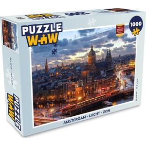 Puzzel Amsterdam - Lucht - Zon - Legpuzzel - Puzzel 1000 stukjes volwassenen
