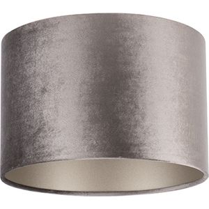 Uniqq Lampenkap velours zilver Ø 30 cm - 30 cm hoog